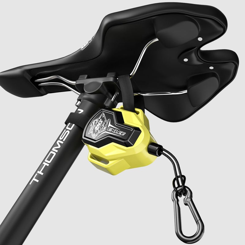 إنلي حزام سحب الدراجة الجبلية من إنلي للأطفال، حبل سحب للوالدين والطفل قابل للسحب تلقائيًا في الهواء الطلق مع خطاف واحد (2.0 أسود) - Image 2